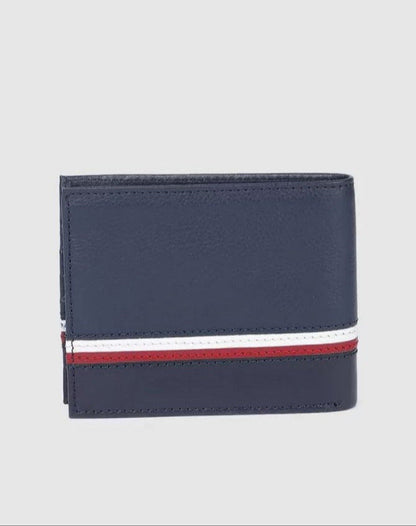 TH Navy Leather Wallet For Men 39#