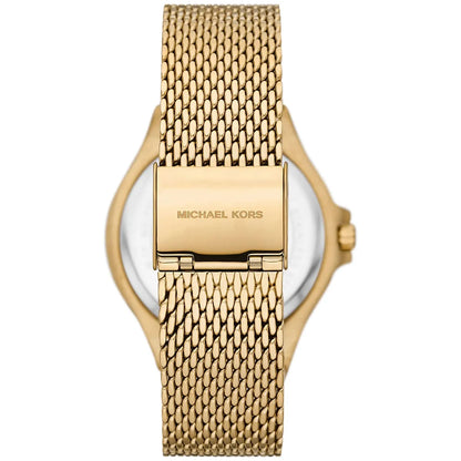 Michael Kors Lennox MK7335 Gold-Tone Watch with Mesh Bracelet and Crystal Bezel