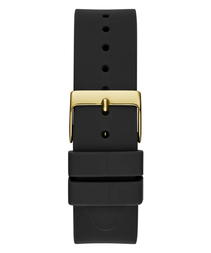 Guess Cubed GW0665L1 Gold Tone Case Black Rubber Watch