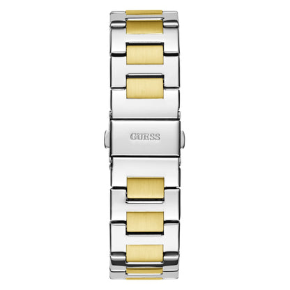 Guess Equality GW0769L3 Two-Tone Silver Gold Coin-Edge Ladies Watch