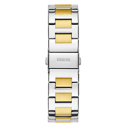 Guess Equality GW0769L4 2-Tone Silver Gold Green Dial Multi-function Watch