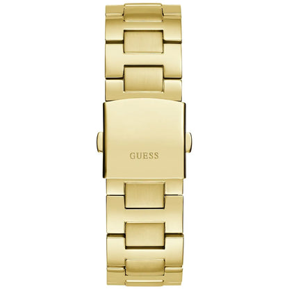 Guess Equity GW0703G2 Gold Tone Green Dial Fluted Bezel Watch