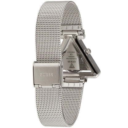 Guess Fame GW0508L1 Silver Tone Triangle Case Mesh Bracelet Watch
