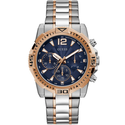 Guess Commander GW0056G5 Two-Tone Rose Gold & Silver Blue Dial Men's Watch