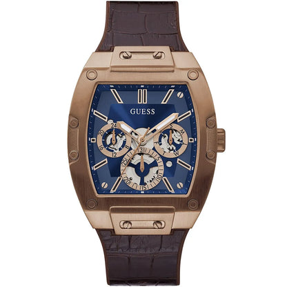 Guess Phoenix GW0202G2 Rose Gold & Brown Leather Watch