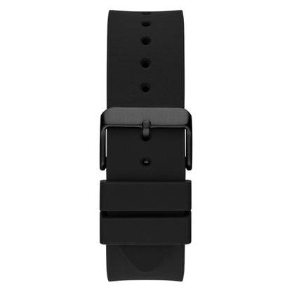 Guess Phoenix GW0203G8 Black Rubber Case Rose Gold Accents Skeleton Dial Watch