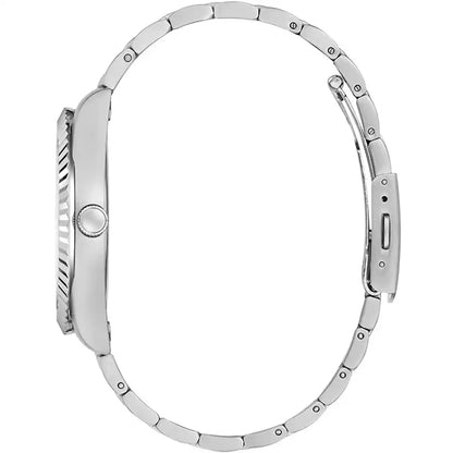 Guess GW0265G6 Silver Case Silver Dial Day-Date Fluted Bezel Men's Watch