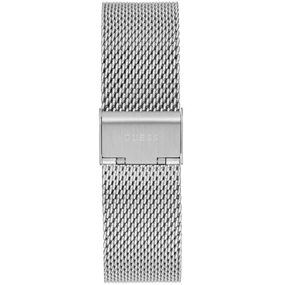 Guess Tailor GW0368G1 Silver Mesh Skeleton Dial Men's Watch