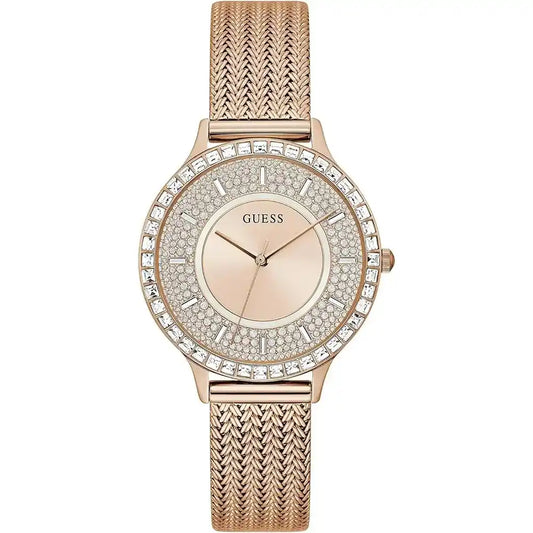 Guess Dress GW0402L3 Rose Gold Mesh Crystal Ladies Watch