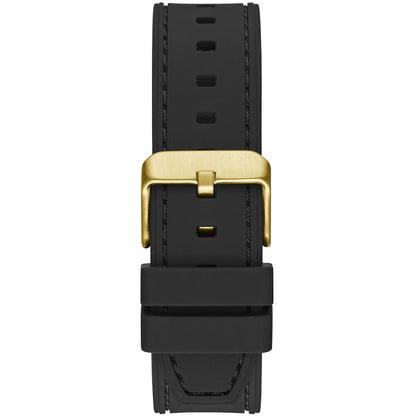 Guess Headline GW0571G3 Gold-Tone Case Green Textured Dial Black Rubber Strap Men's Watch