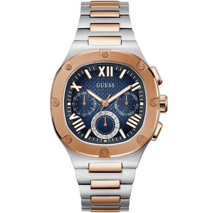 Guess Headline GW0572G4 Two-Tone Silver & Rose Gold Blue Dial Men's Watch