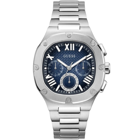 Guess Headline GW0572G1 Men's Silver-Tone & Blue Dial Watch