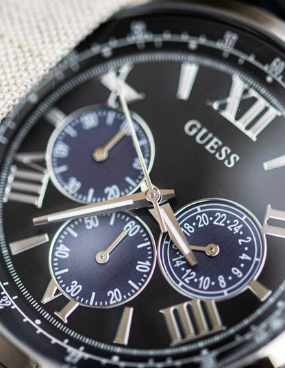 Guess Horizon W0379G2 Black Ion-Plated Chronograph Look Watch