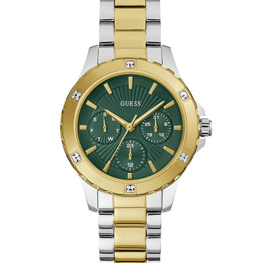 Guess Mist GW0723L1 Two-Tone Silver Gold Green Dial Ladies Watch