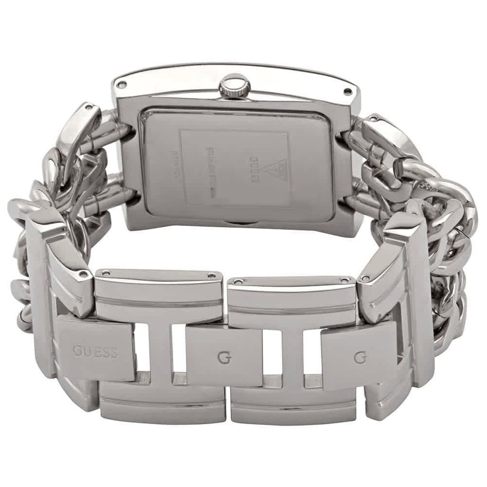 Guess Mod Heavy Metal W1117L1 Silver Tone Chain Bracelet Rectangular Watch