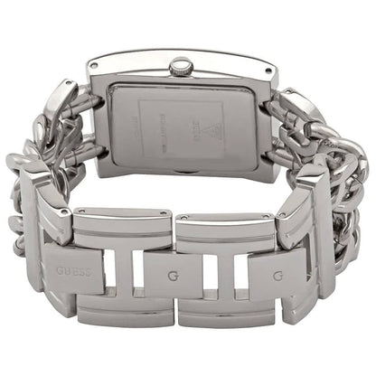 Guess Mod Heavy Metal W1117L1 Silver Tone Chain Bracelet Rectangular Watch