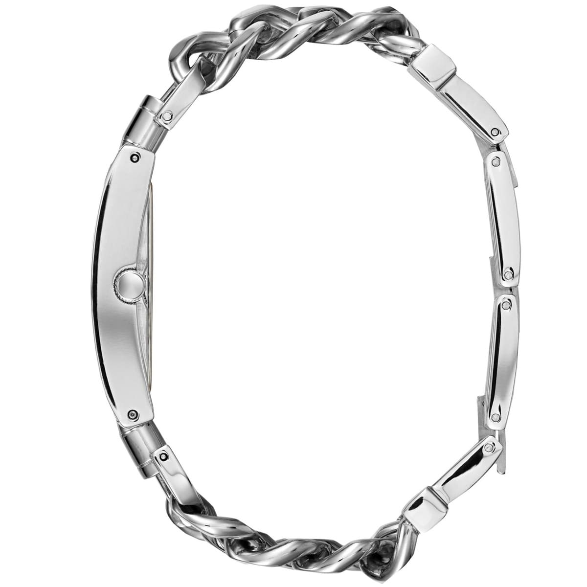Guess Mod Heavy Metal W1117L1 Silver Tone Chain Bracelet Rectangular Watch