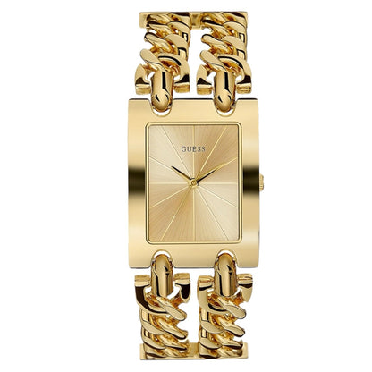 Guess Mod Heavy Metal W1117L2 Gold Tone Chain Bracelet Polished Watch