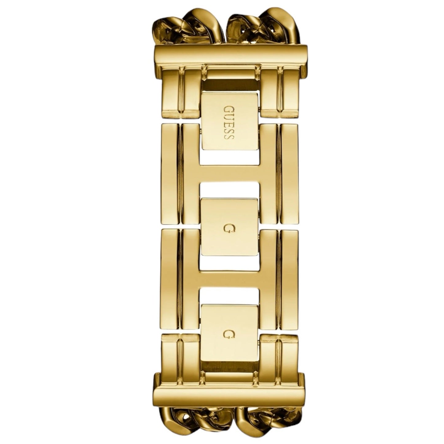 Guess Mod Heavy Metal W1117L2 Gold Tone Chain Bracelet Polished Watch