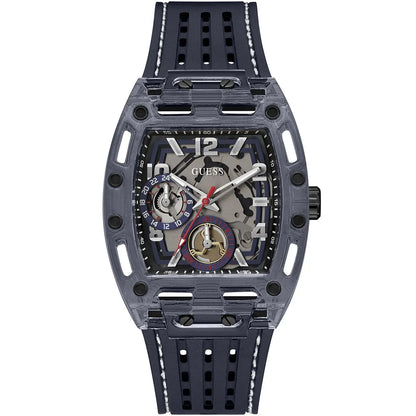 Guess Phoenix GW0499G1 Blue Polycarbonate Transparent Multifunction Watch