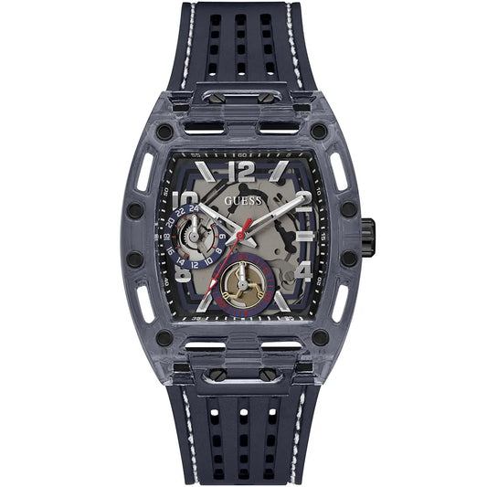 Guess Phoenix GW0499G1 Blue Polycarbonate Transparent Multifunction Watch