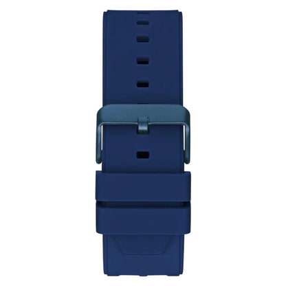 Guess Treasure GW0443G1 Blue Tone Skeleton Dial Blue Rubber Watch