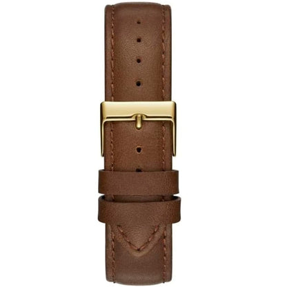 Guess Montauk W0934L3 Gold Case Crystal Bezel Brown Leather Women's Watch