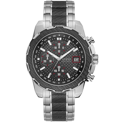 Guess Octane W1046G1 Men's Silver Steel Chronograph Watch
