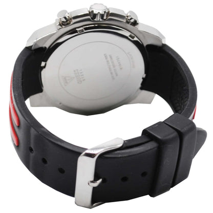Guess Octane W1047G1 Silver Case Carbon Look Dial Black/Red Rubber Watch
