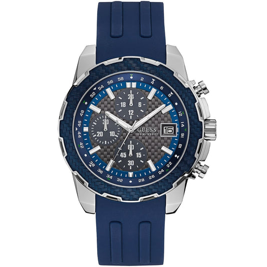 Guess Octane W1047G2 Men's Blue Bezel Grey Dial Rubber Watch