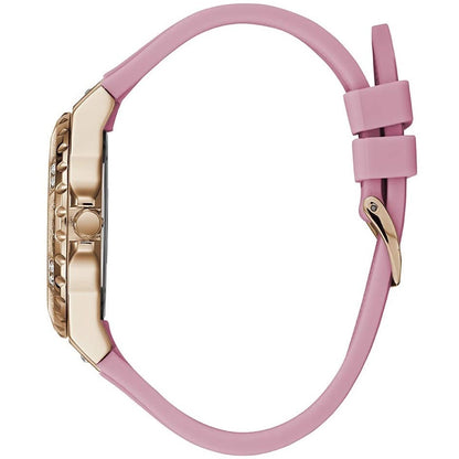 Guess Limelight W1053L3 Multi-Function Pink Dial Women's Pink Rubber Watch