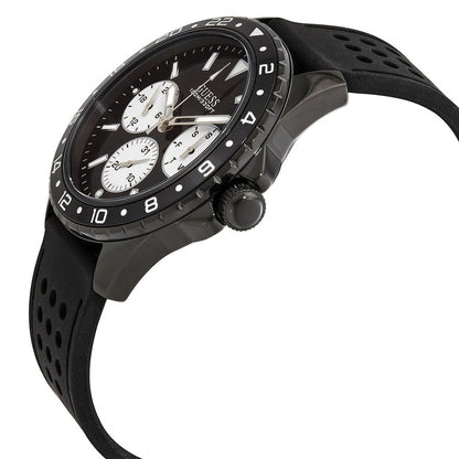 Guess Odyssey W1108G3 Black Case Panda Dial Rubber Strap Men's Watch