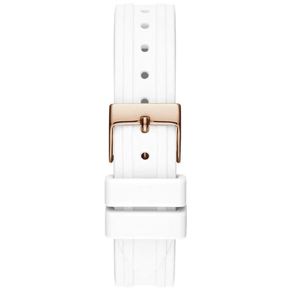 Guess Cosmo GW0034L2 Rose Gold Case Silver Dial White Rubber Women's Watch