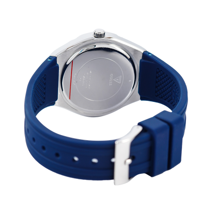 Guess Cosmo GW0034L5 Silver Case Silver Dial Blue Rubber Women's Watch