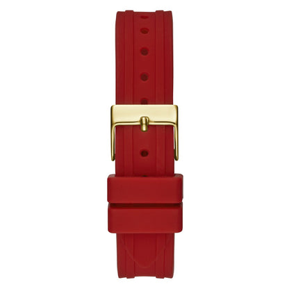 Guess Cosmo GW0034L6 Gold Case Gold Dial Red Rubber Women's Watch