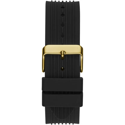 Guess Poseidon Multi-Function GW0057G1 Gold Case Black Dial Black Rubber Men's Watch