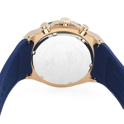 Guess Poseidon Multi-Function GW0057G2 Rose Gold Case Blue Dial Blue Rubber Men's Watch