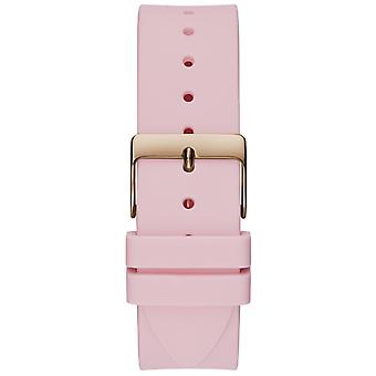 Guess Lady Frontier GW0109L2 Rose Gold Crystal Dial Pink Rubber Women's Watch