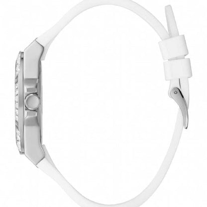Guess Venus GW0118L3 Silver Case White Dial White Rubber Women's Watch