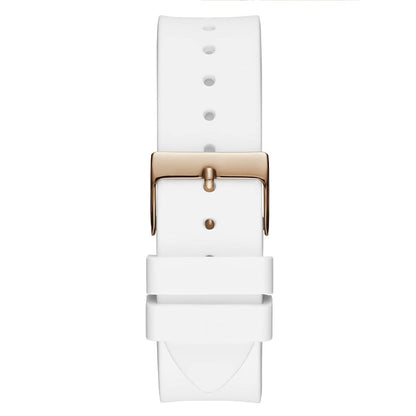 Guess Venus GW0118L4 Rose Gold Case White Dial White Rubber Women's Watch
