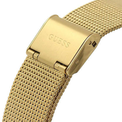 Guess Fame GW0508L2 Gold Triangle Case Crystal Bezel Gold Mesh Women's Watch