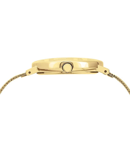 Guess Iconic GW0527L2 Gold Case Gold Triangle Dial Gold Mesh Women's Watch