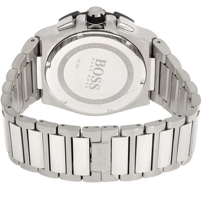 Hugo Boss Supernova 1513359 Men's Silver Steel Watch with Textured Black Dial