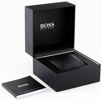 Hugo Boss Admiral 1513905 Men's Green Diver Watch Silver Mesh