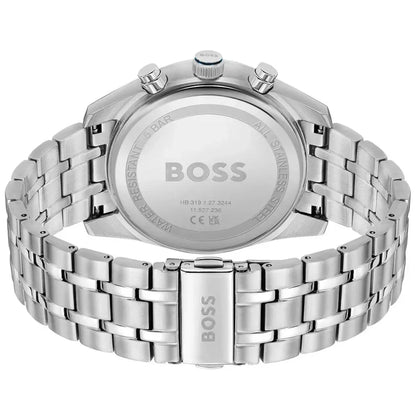 Hugo Boss Skytraveller 1514216 Men's Silver Steel Watch with Blue Dial