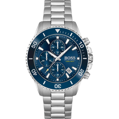Hugo Boss Admiral 1513907 Silver-Tone Blue Dial Chronograph Men's Watch