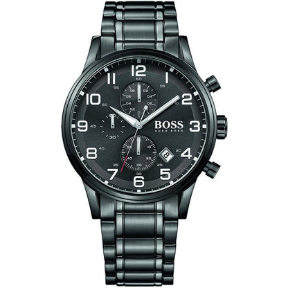 Hugo Boss Aeroliner 1513180 Black IP Stainless Steel Chronograph Watch