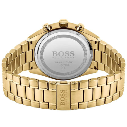 Hugo Boss Champion 1513848 Gold-Tone Black Dial Chronograph Men's Watch