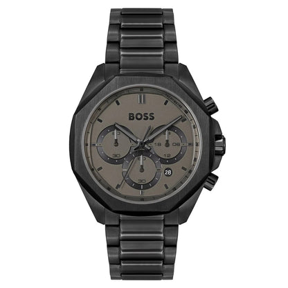 Hugo Boss Cloud 1514016 Grey IP Geometric Chronograph Men's Watch
