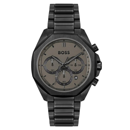 Hugo Boss Cloud 1514016 Grey IP Geometric Chronograph Men's Watch